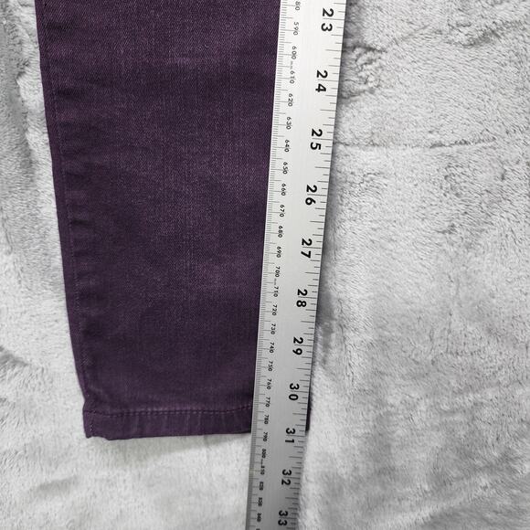 Flying Monkey Jeans Womens 26 Purple Low Rise Skinny Leg Ankle Stretch Denim - Picture 11 of 13